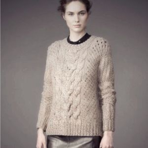 J.Crew Wool/Angora Chunky Light Grey Sweater